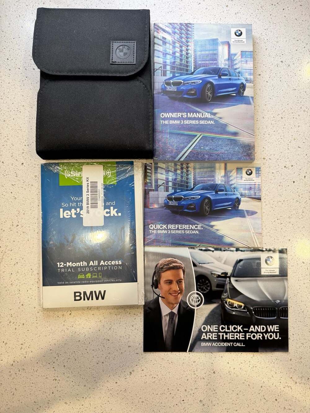 2019 BMW 3 Series Sedan Owner's Manual Set with Case